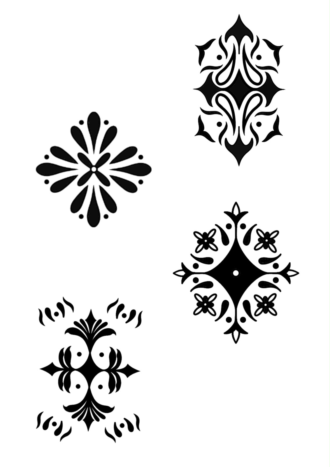 Études de motifs blackwork